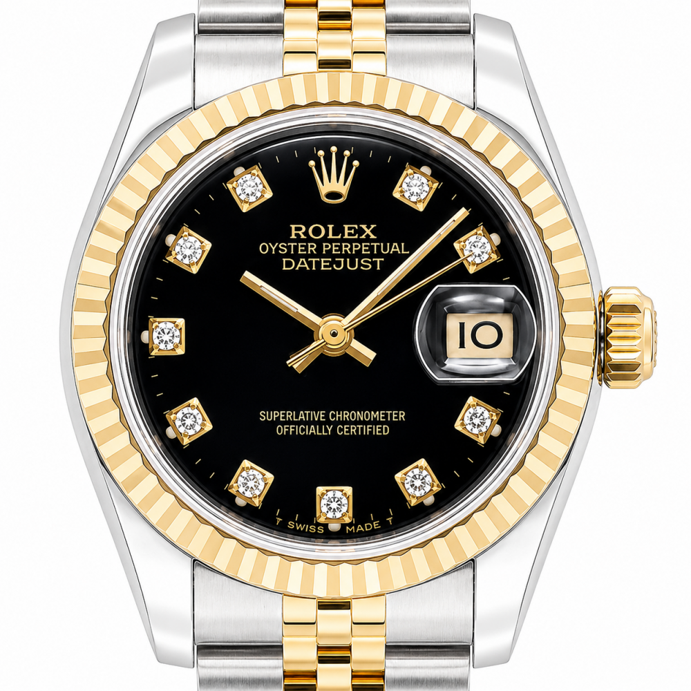 Rolex Datejust 26MM 69173 Two-Tone Factory Diamond Dial Watch